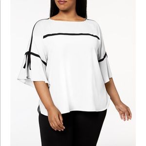 Calvin Klein Plus Size Flared Sleeve Top